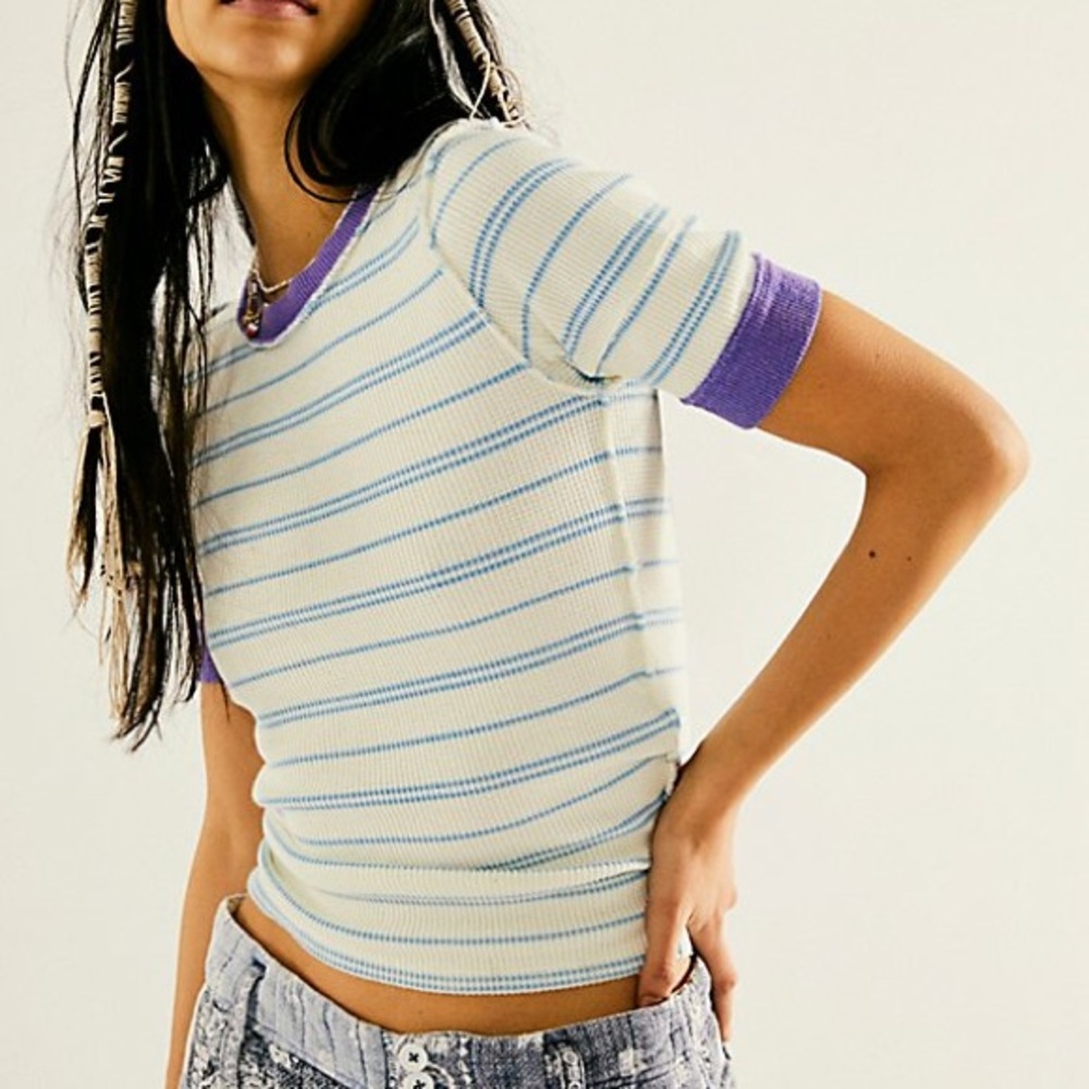 Tuck It Baby Ringer T-shirt In Ivory Combo